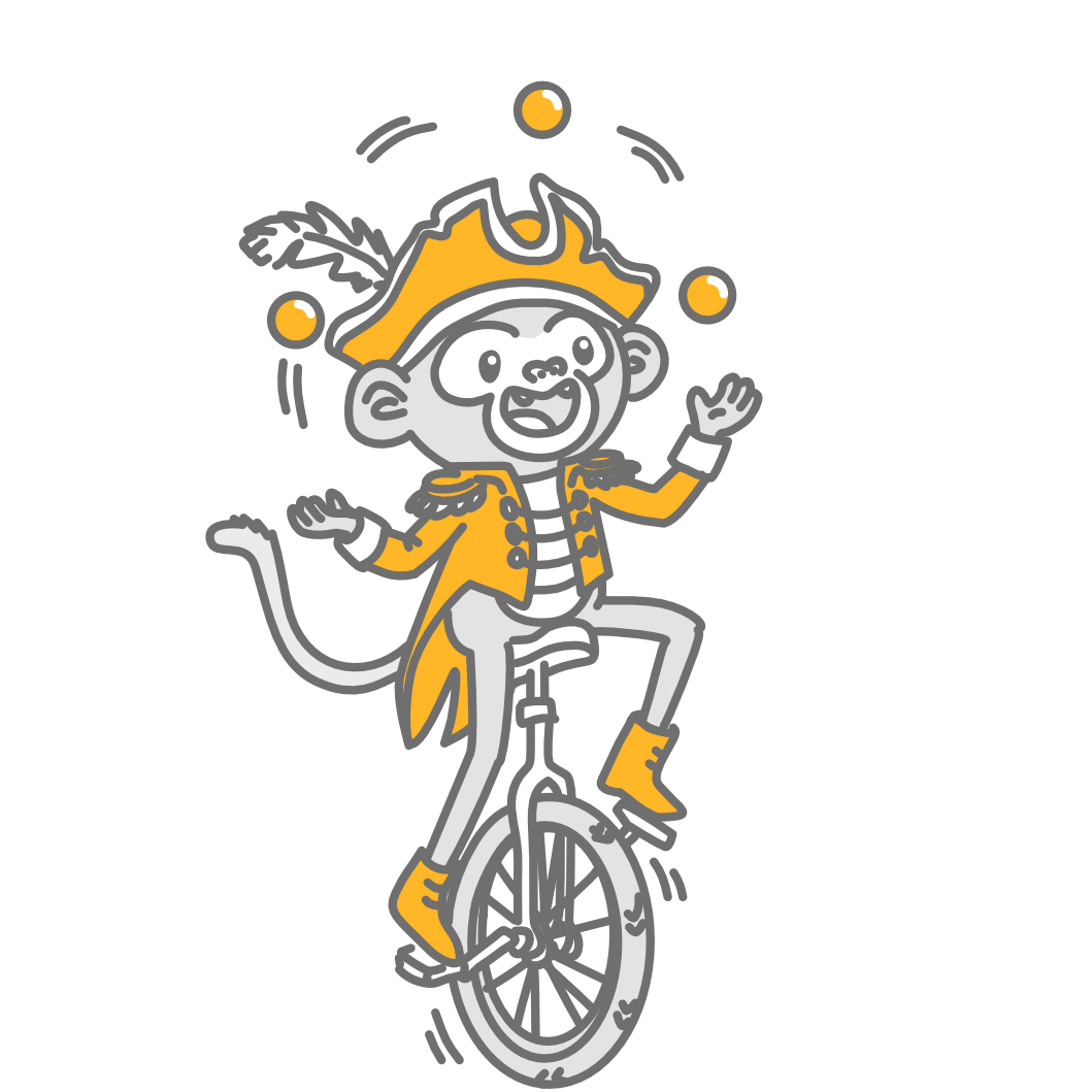 Barnaby the juggling monkey