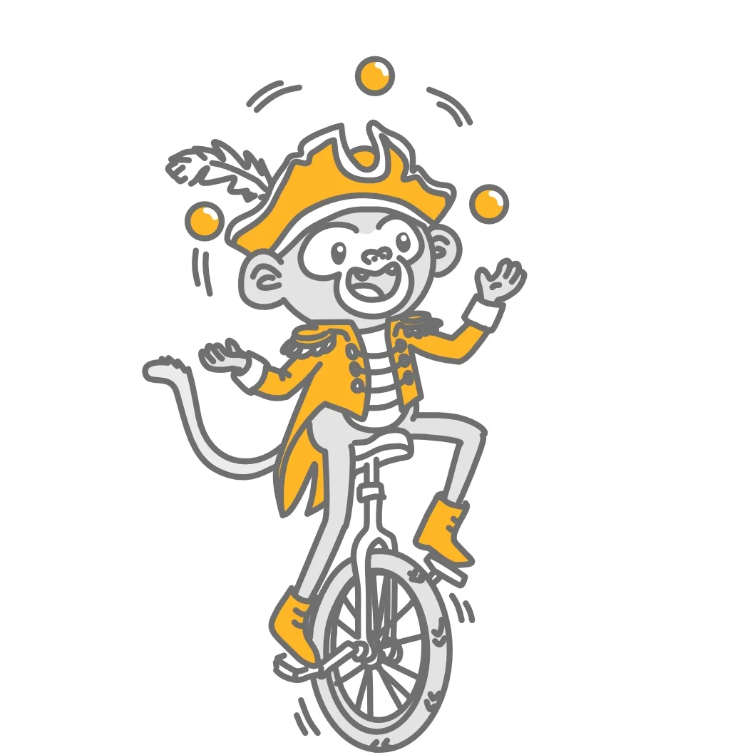 Barnaby the juggling monkey